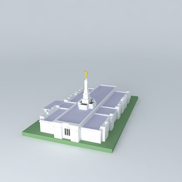 LDS. Templo Mormon, Adelaide Australia 89 th. operating Temple. Free 3D model_1