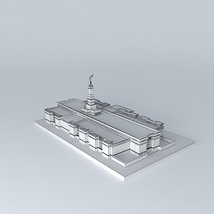 LDS. Templo Mormon, Adelaide Australia 89 th. operating Temple. Free 3D model_3