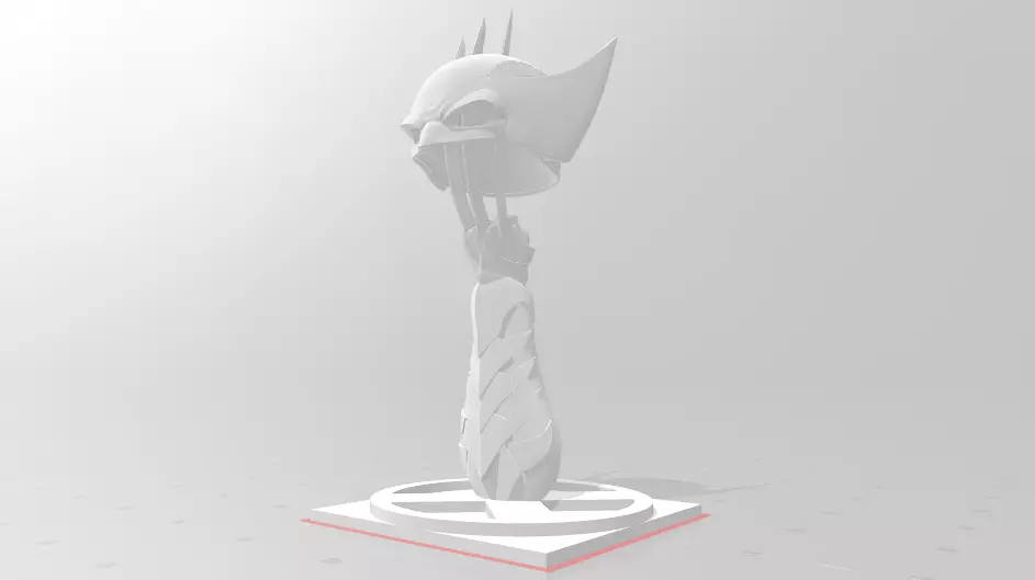 X-Men Wolverine Claws Going Through Helmet Statue 3D print model