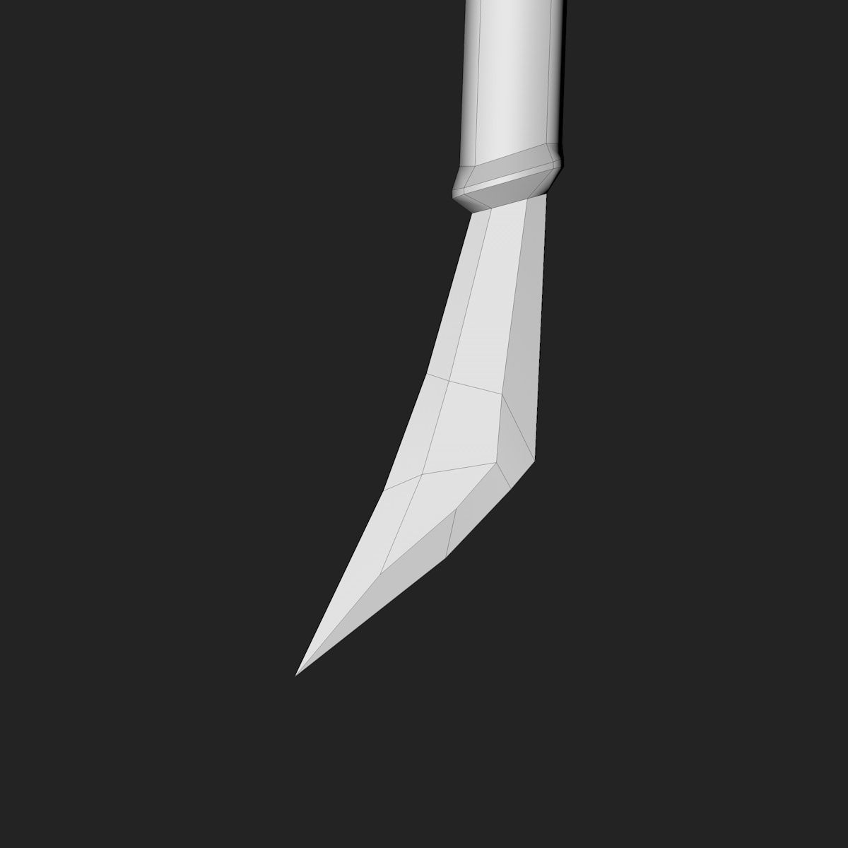 Scythe  Low-poly 3D model_4