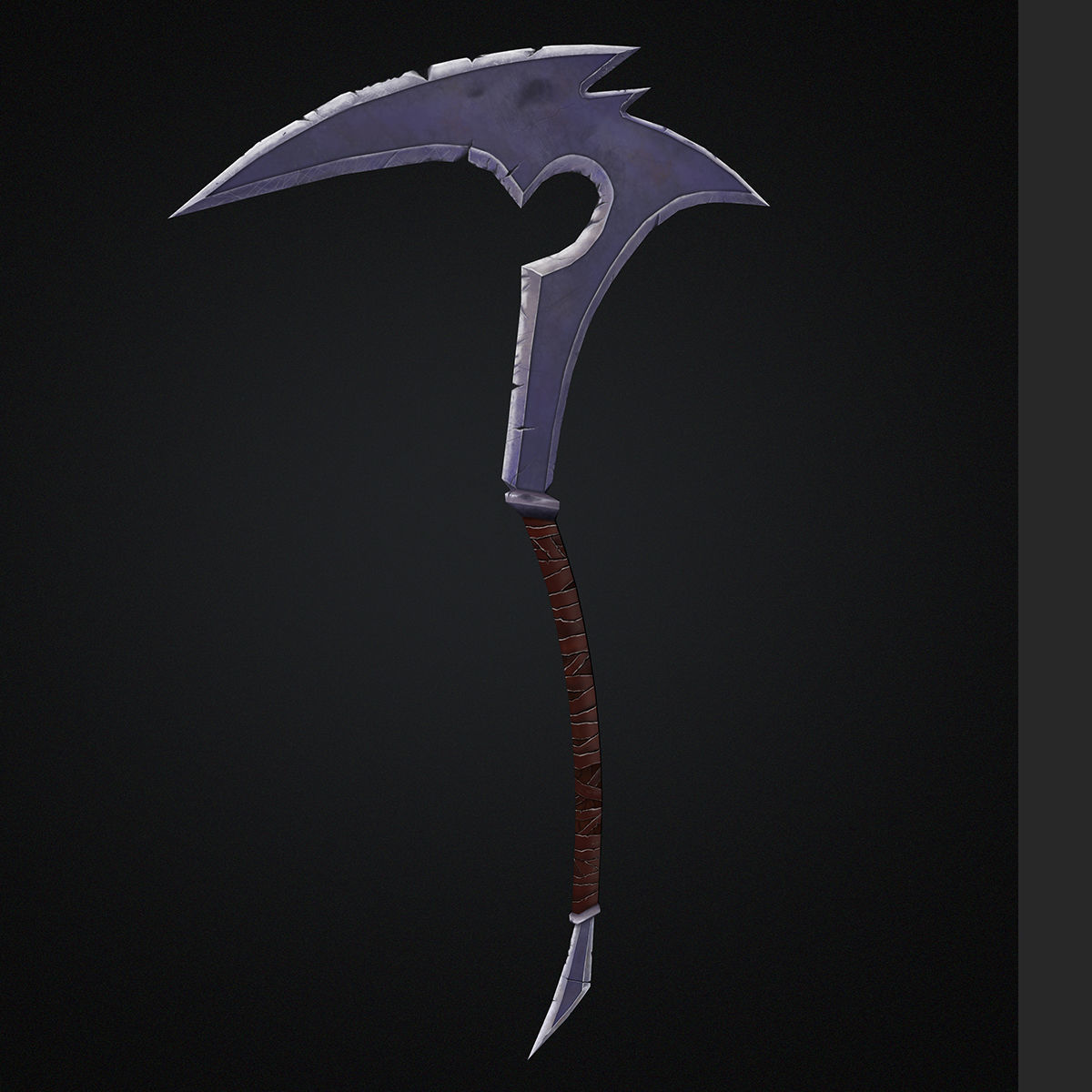 Scythe  Low-poly 3D model_0