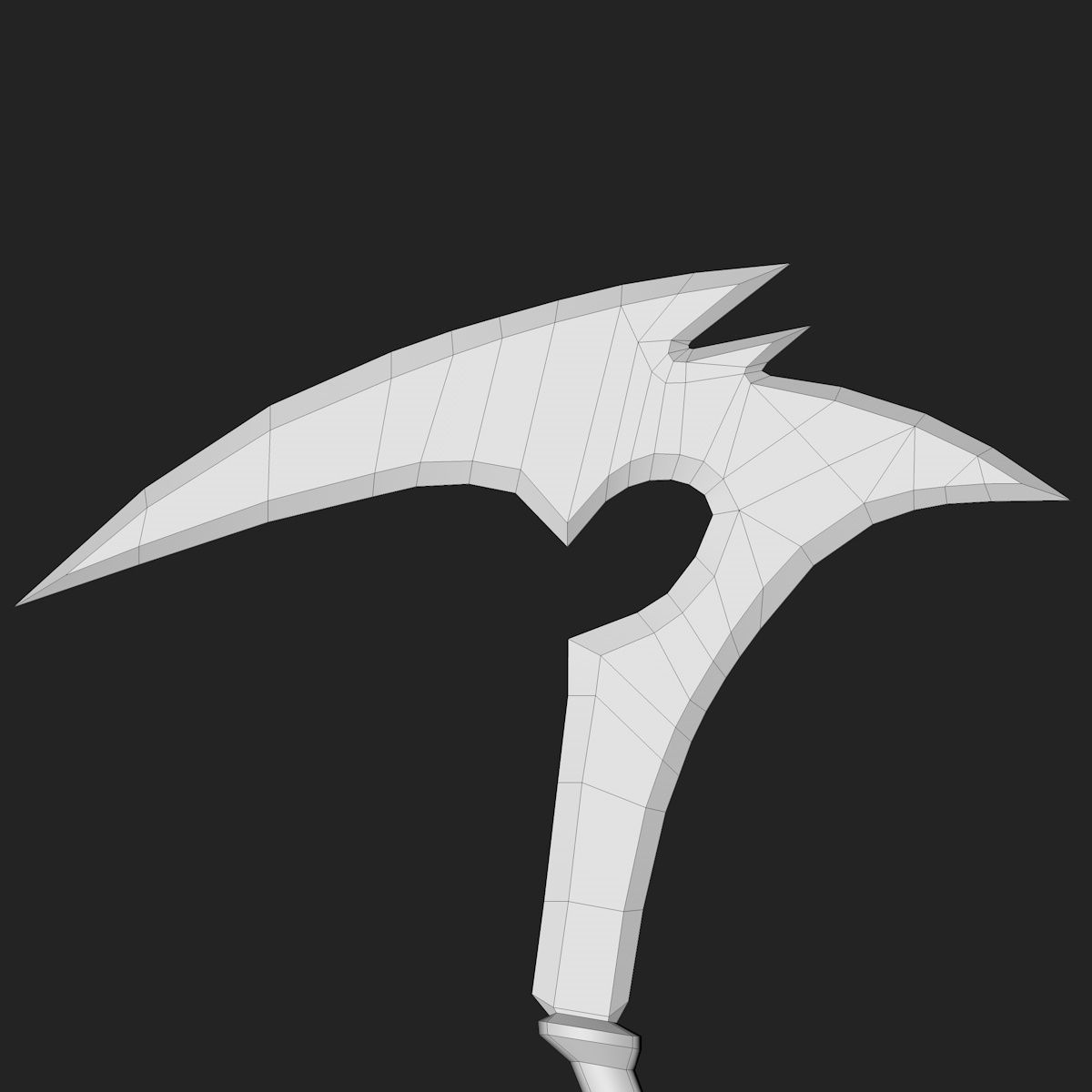 Scythe  Low-poly 3D model_3