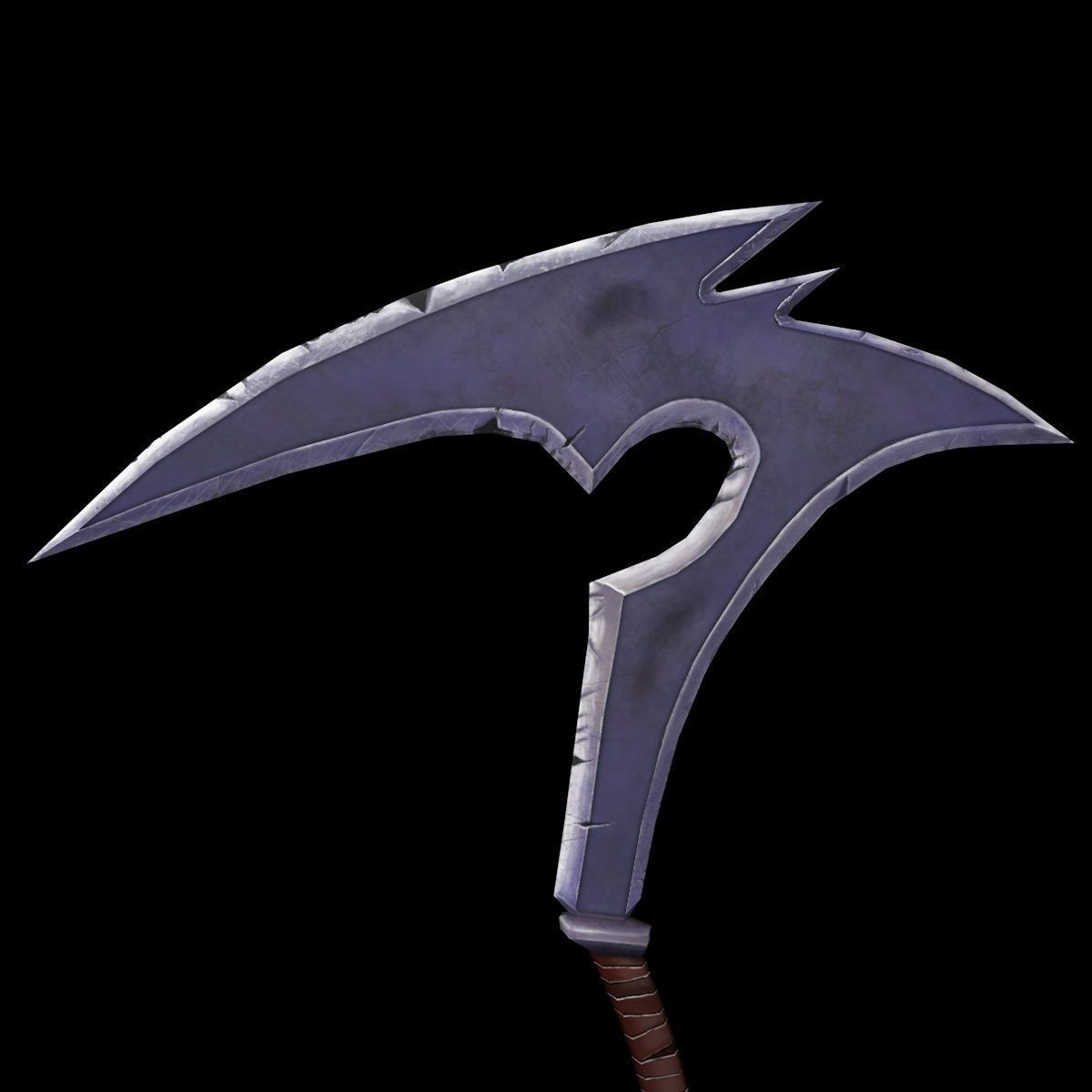 Scythe  Low-poly 3D model_1