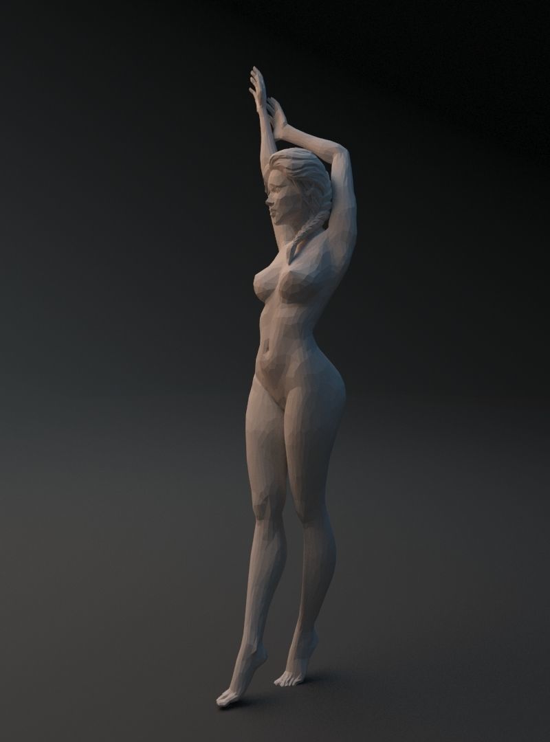 Beautiful Naked Girl 3D print model_18