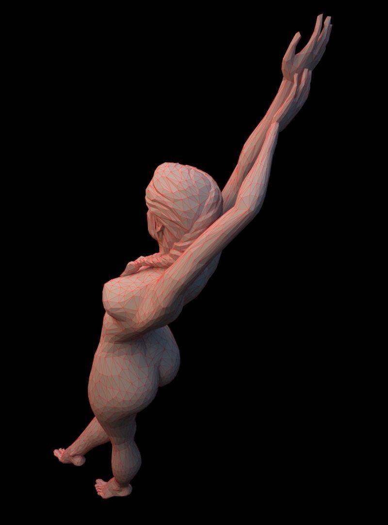 Beautiful Naked Girl 3D print model_23
