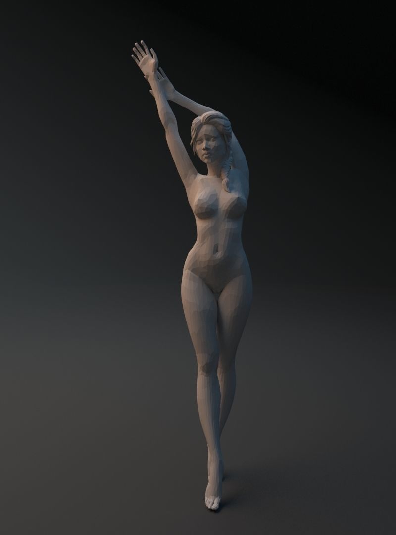 Beautiful Naked Girl 3D print model_2