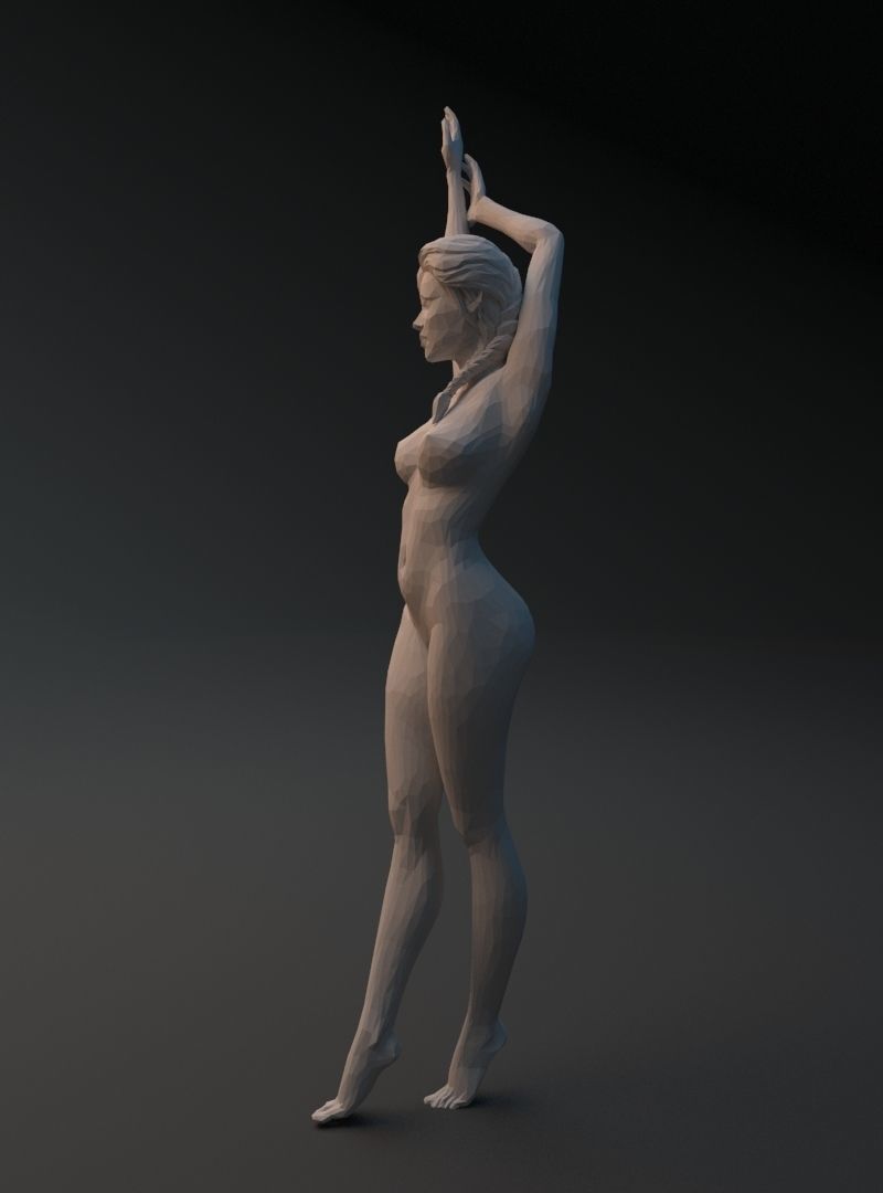 Beautiful Naked Girl 3D print model_17