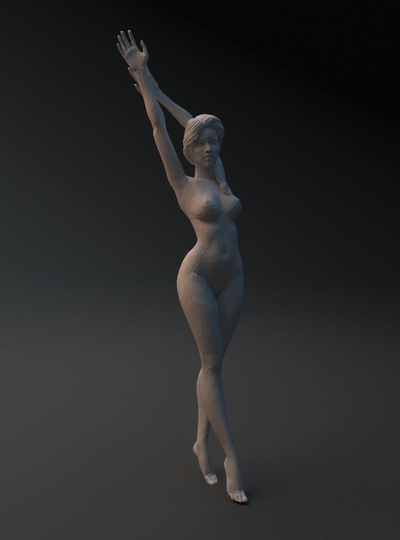 Beautiful Naked Girl 3D print model_6