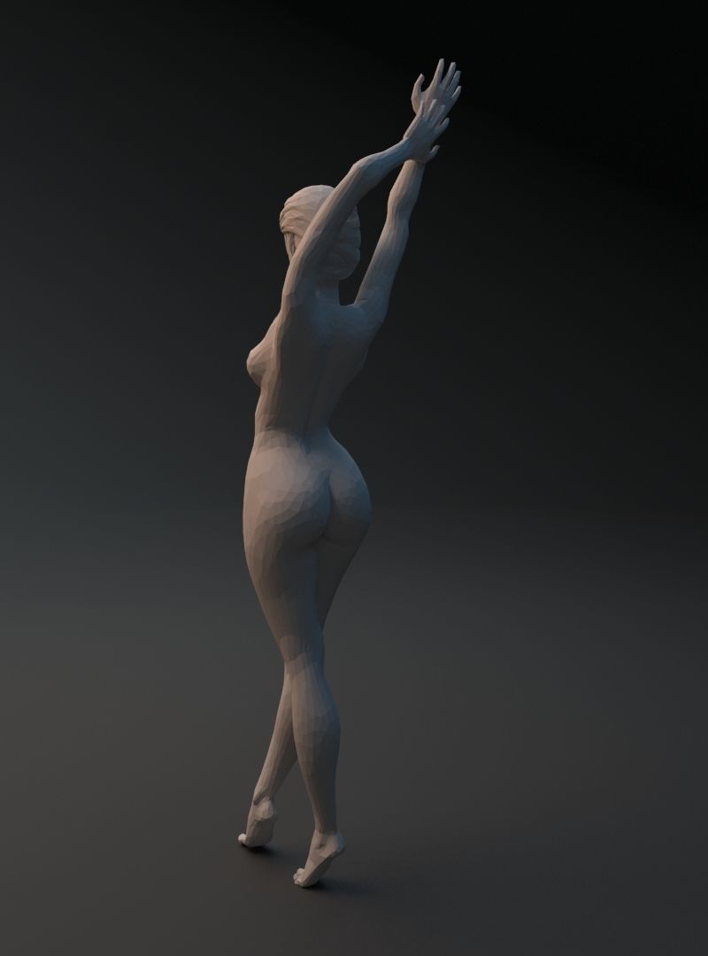 Beautiful Naked Girl 3D print model_14