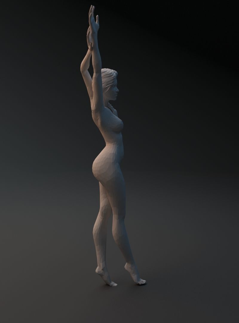 Beautiful Naked Girl 3D print model_9