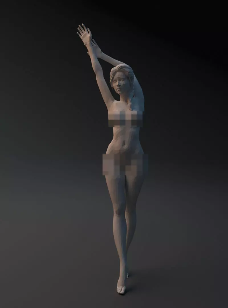 Beautiful Naked Girl 3D print model_0