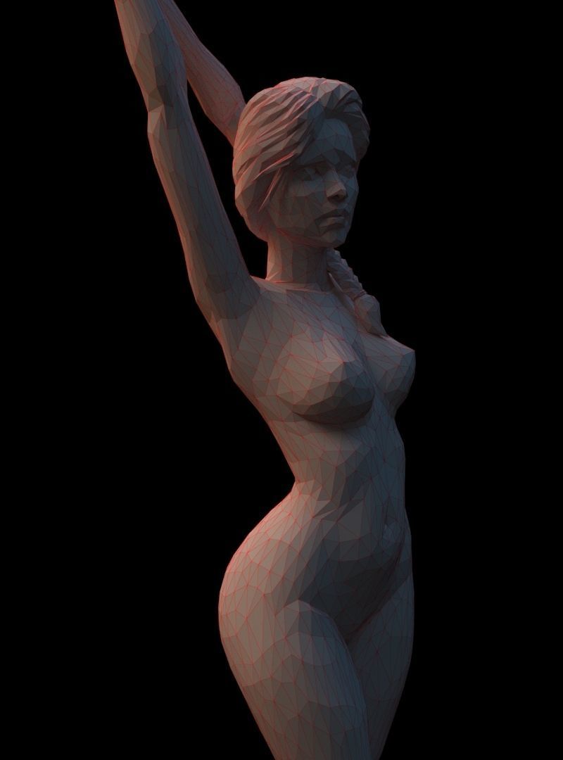 Beautiful Naked Girl 3D print model_22