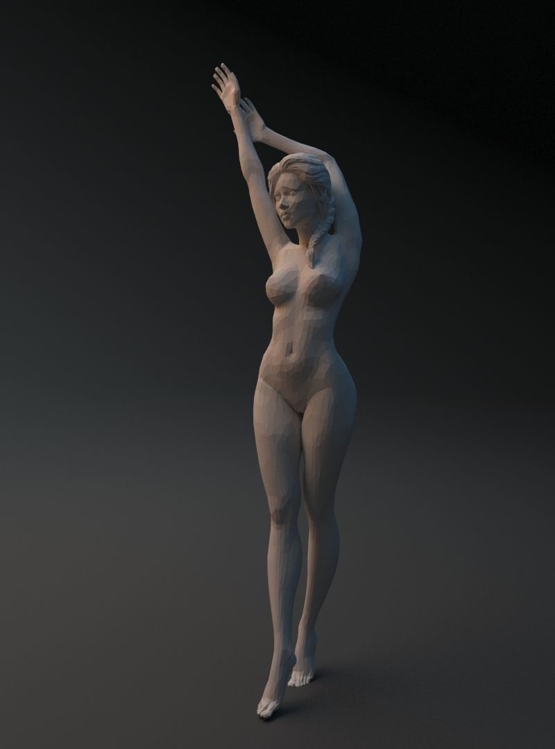 Beautiful Naked Girl 3D print model_20