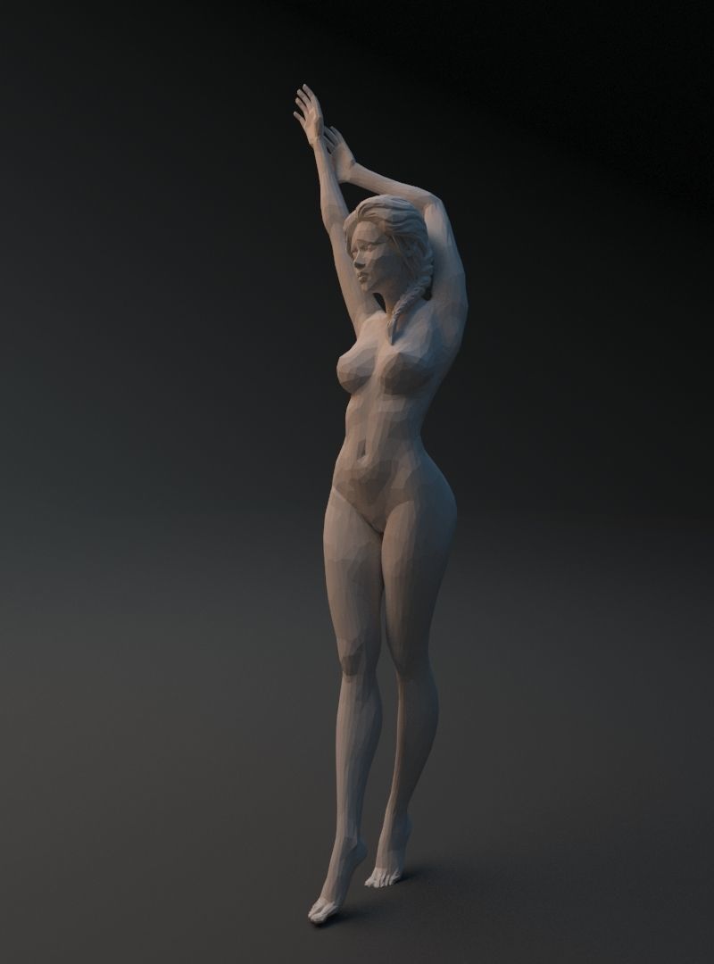 Beautiful Naked Girl 3D print model_19