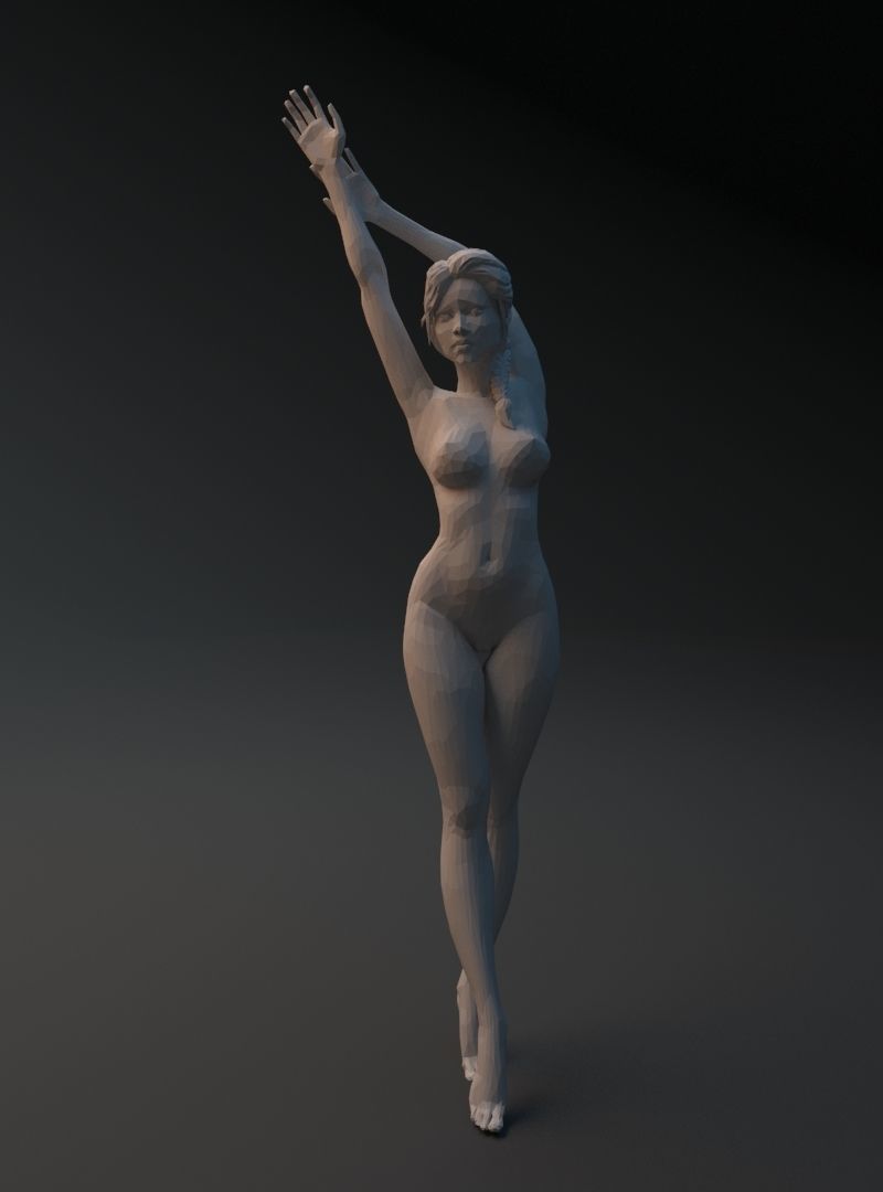 Beautiful Naked Girl 3D print model_3