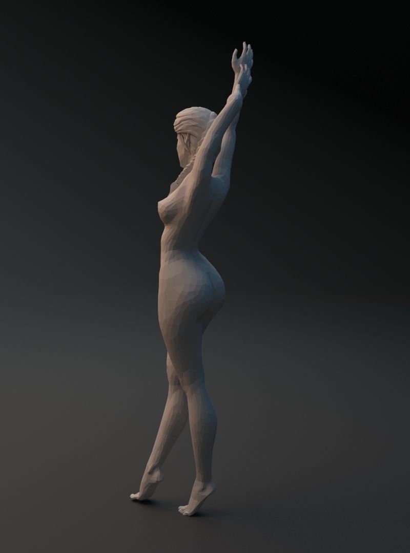 Beautiful Naked Girl 3D print model_15