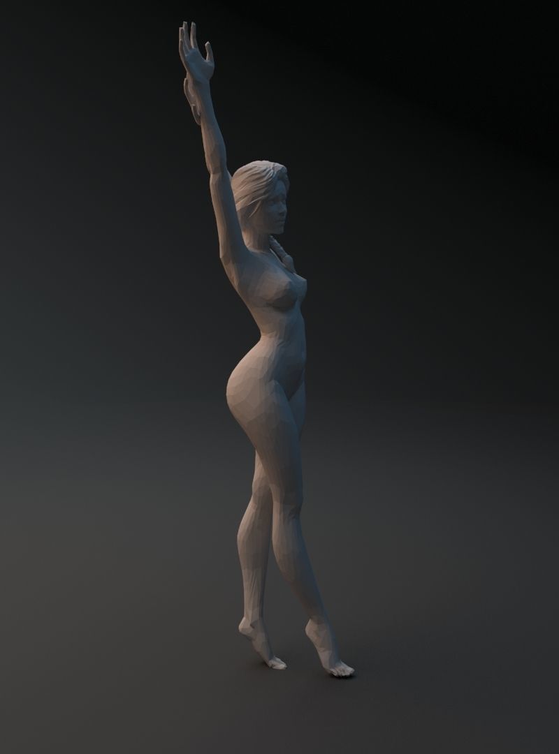 Beautiful Naked Girl 3D print model_8