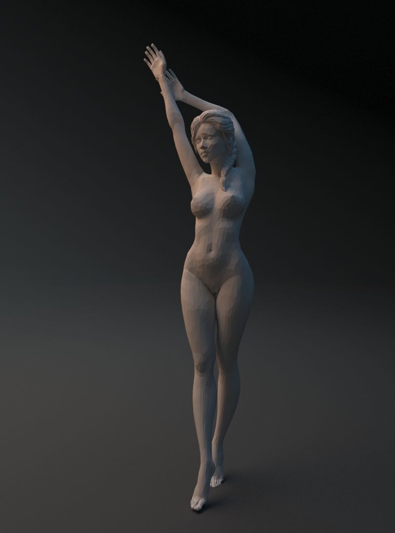 Beautiful Naked Girl 3D print model_21