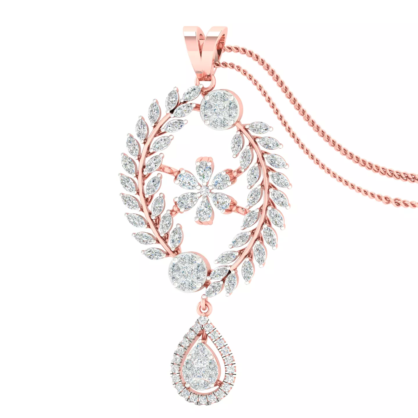 Women pendant earrings 3dm stl render detail 3D print model 3D print model_0