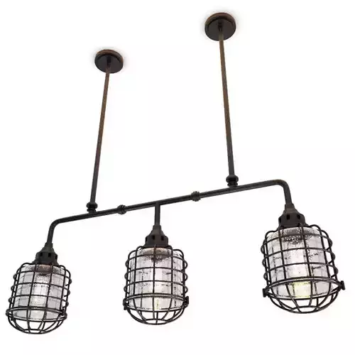 Industrial Trio Pendant Light Connell  3D model
