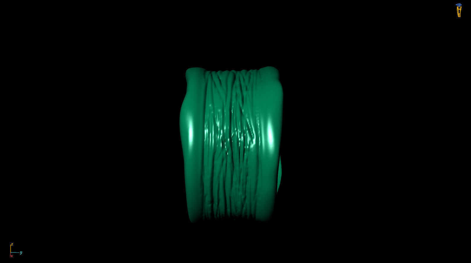 R 0018 sterling silver wavy band ring 3D print model_15