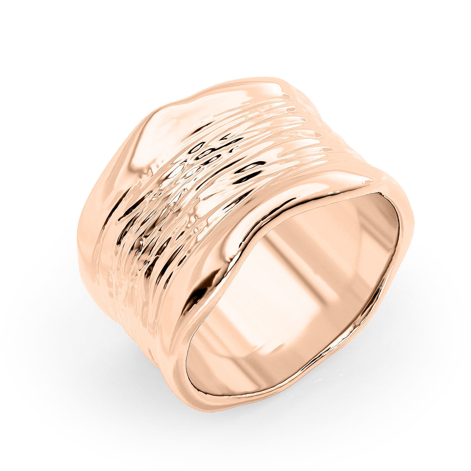 R 0018 sterling silver wavy band ring 3D print model_6