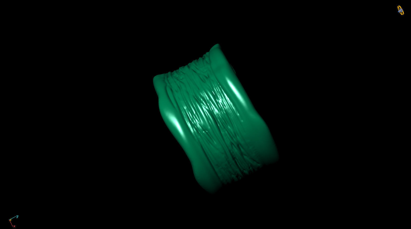 R 0018 sterling silver wavy band ring 3D print model_17