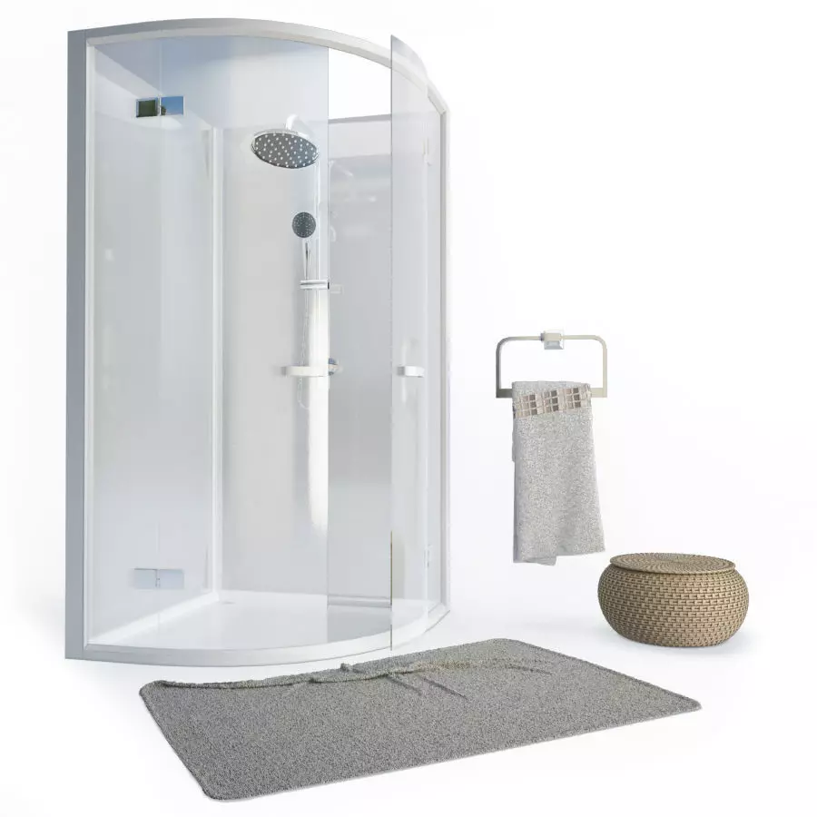 Cabin Shower and Accessories 3D model
