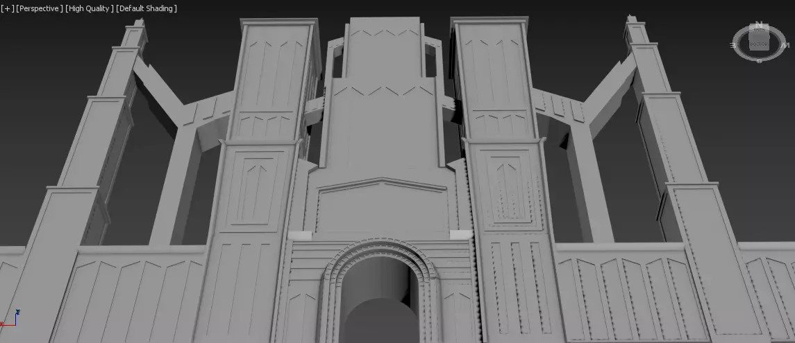 Giant Castle Low-poly 3D model_0