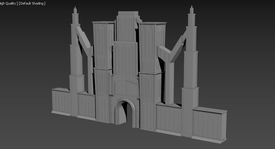 Giant Castle Low-poly 3D model_1