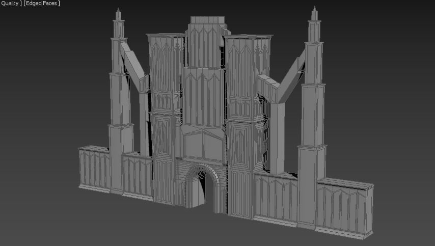 Giant Castle Low-poly 3D model_3