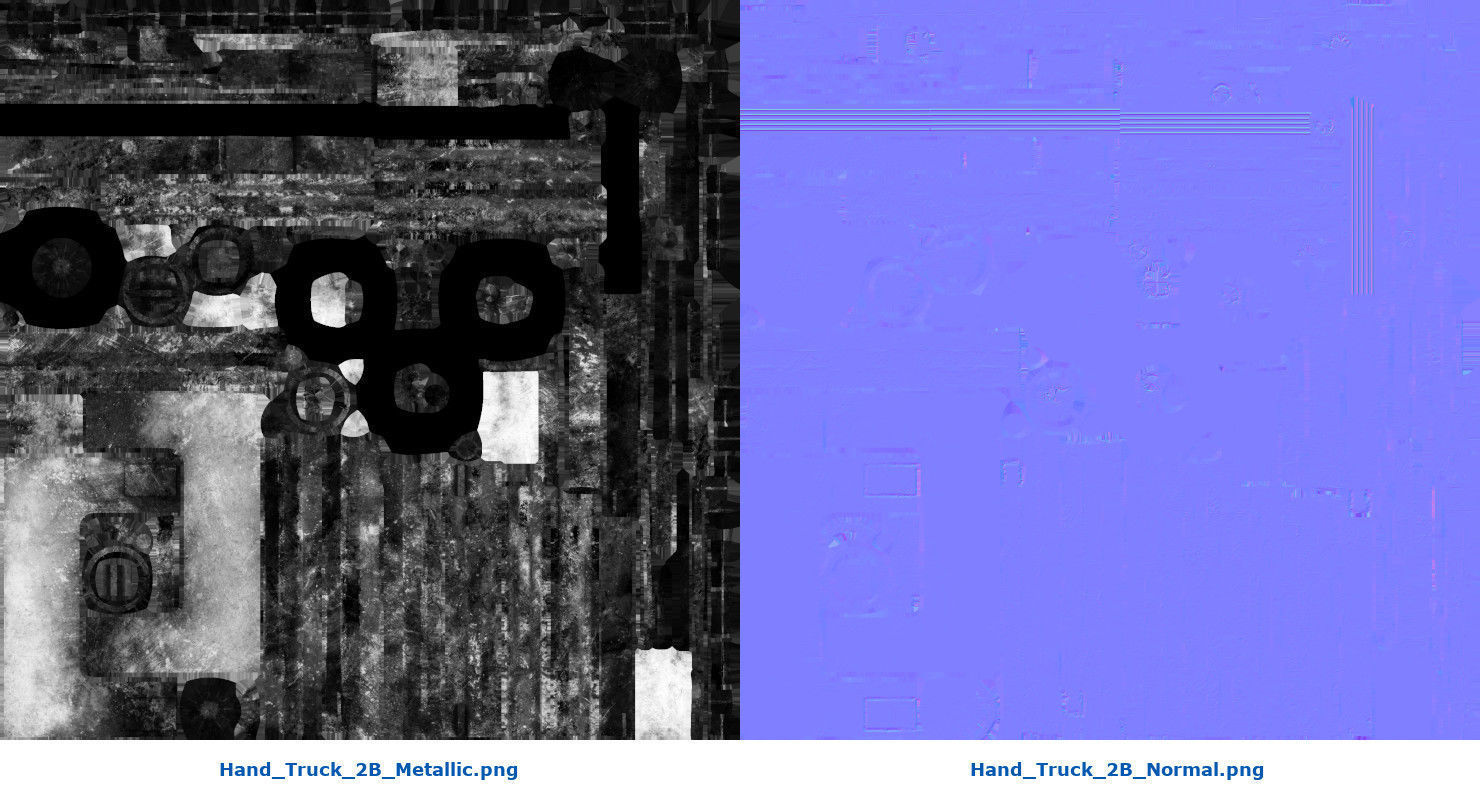 Hand Truck 2B Low-poly 3D model_13