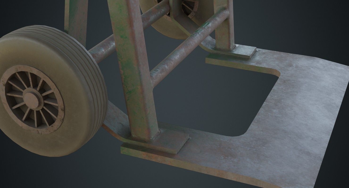 Hand Truck 2B Low-poly 3D model_8