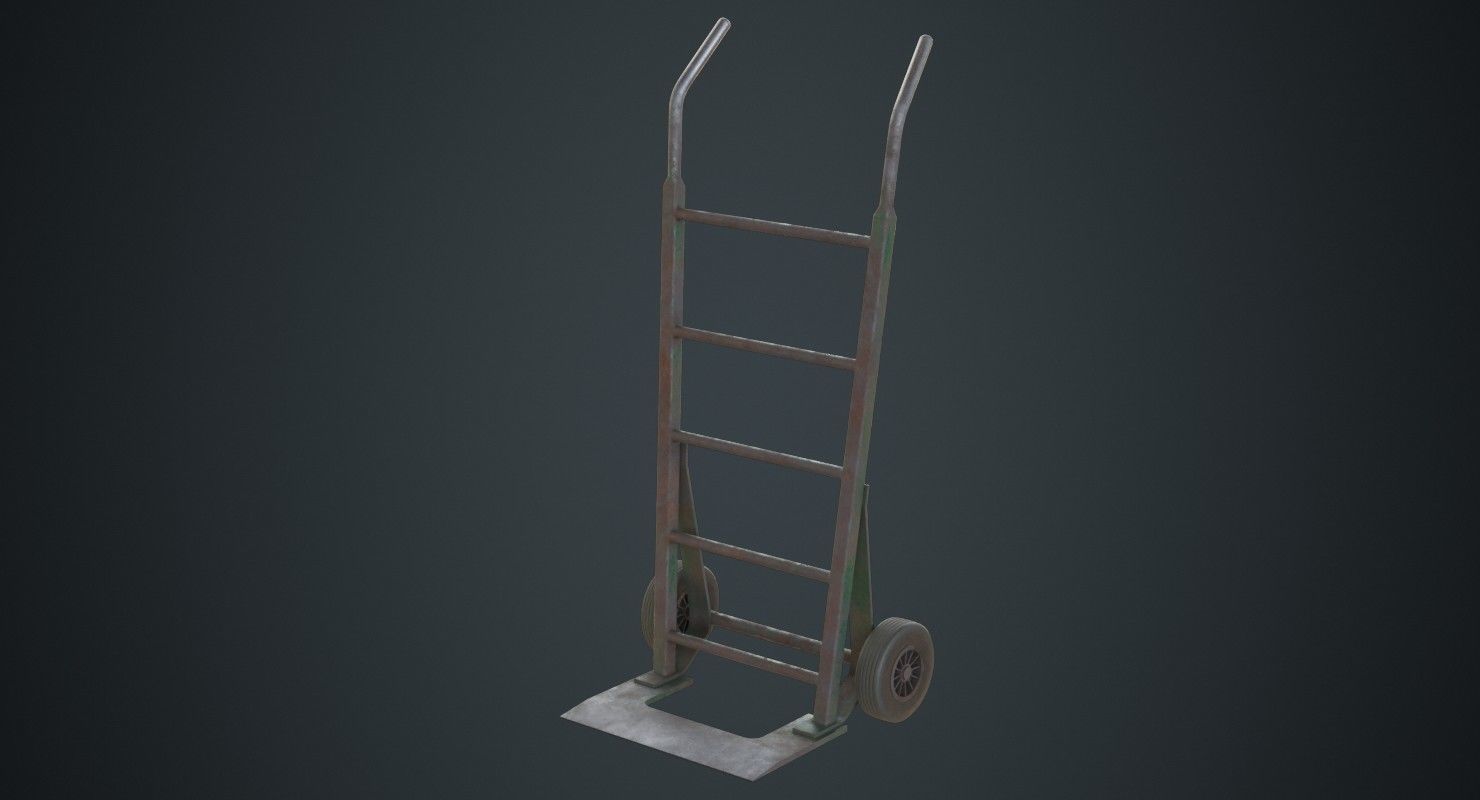 Hand Truck 2B Low-poly 3D model_3