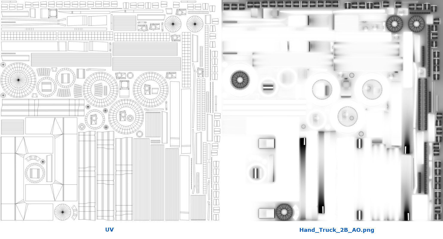 Hand Truck 2B Low-poly 3D model_11