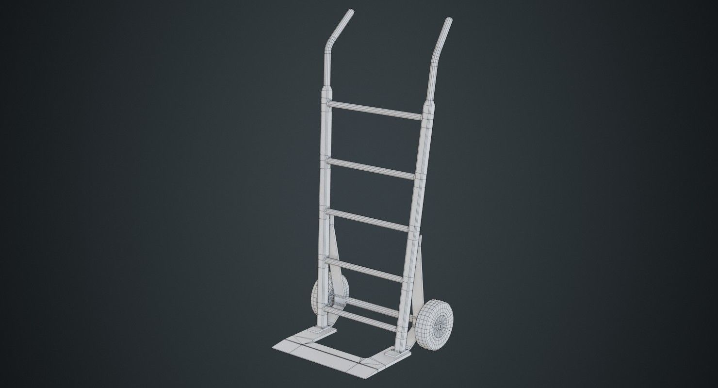 Hand Truck 2B Low-poly 3D model_9