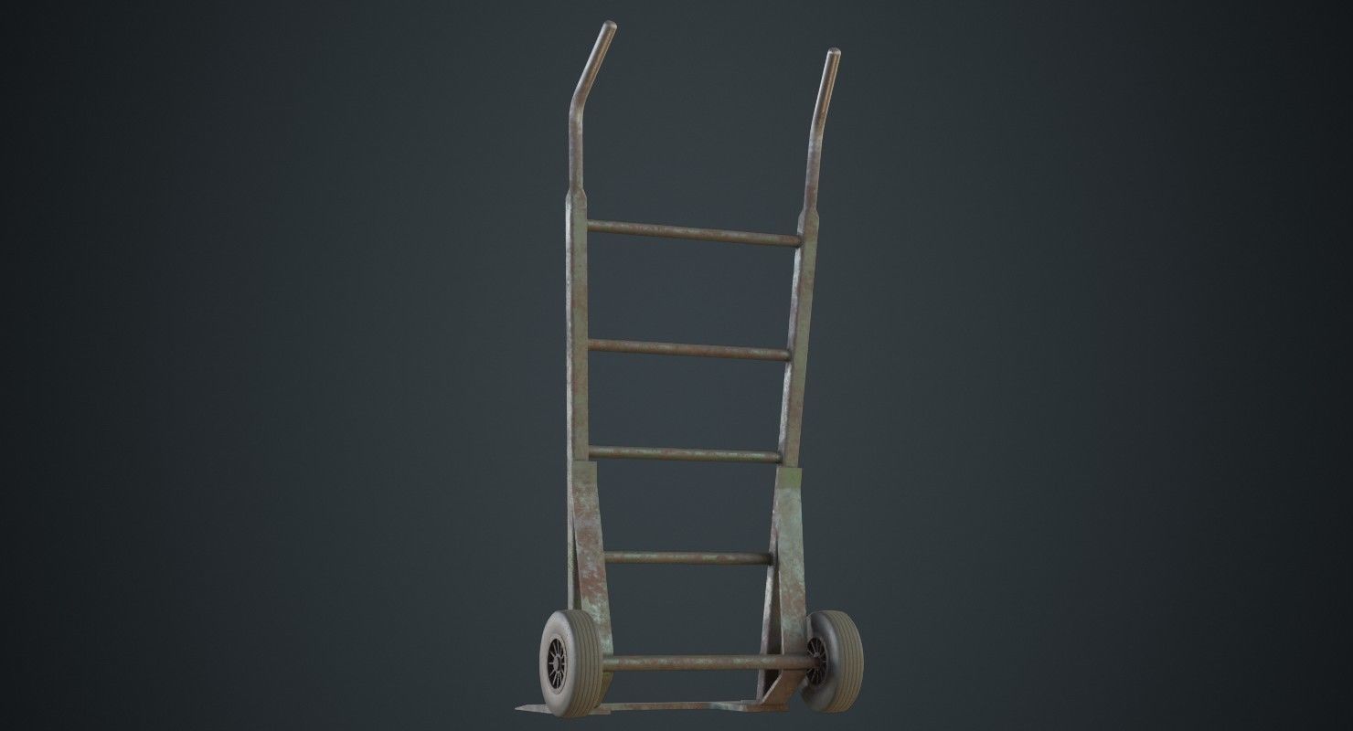 Hand Truck 2B Low-poly 3D model_6