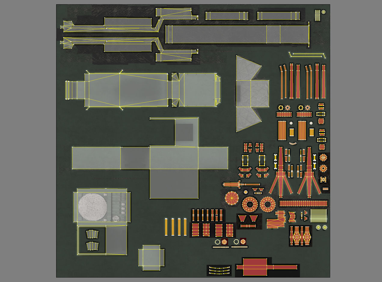 MIM-104 Patriot AN-MSQ-53 Radar Low-poly 3D model_9
