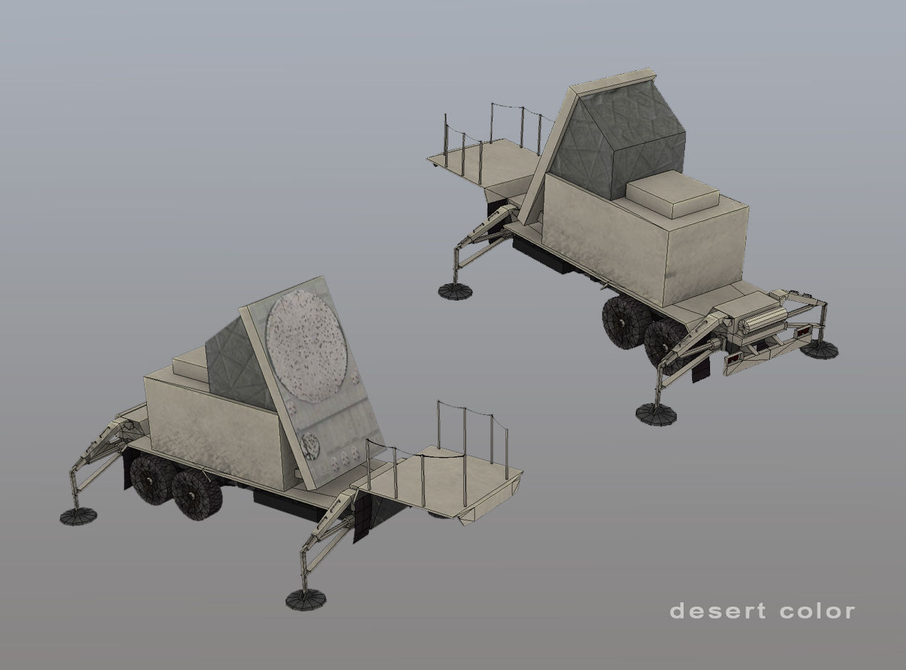 MIM-104 Patriot AN-MSQ-53 Radar Low-poly 3D model_6