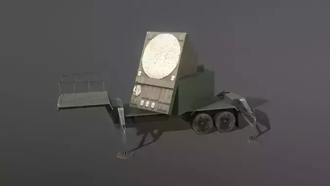 MIM-104 Patriot AN-MSQ-53 Radar Low-poly 3D model