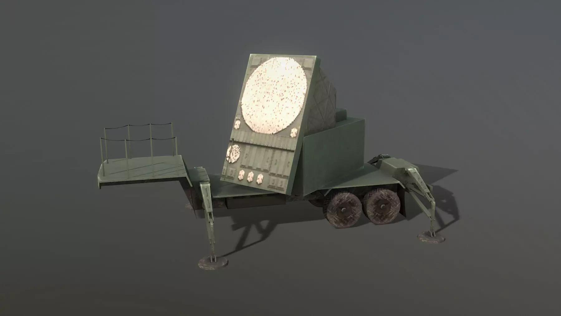 MIM-104 Patriot AN-MSQ-53 Radar Low-poly 3D model_0