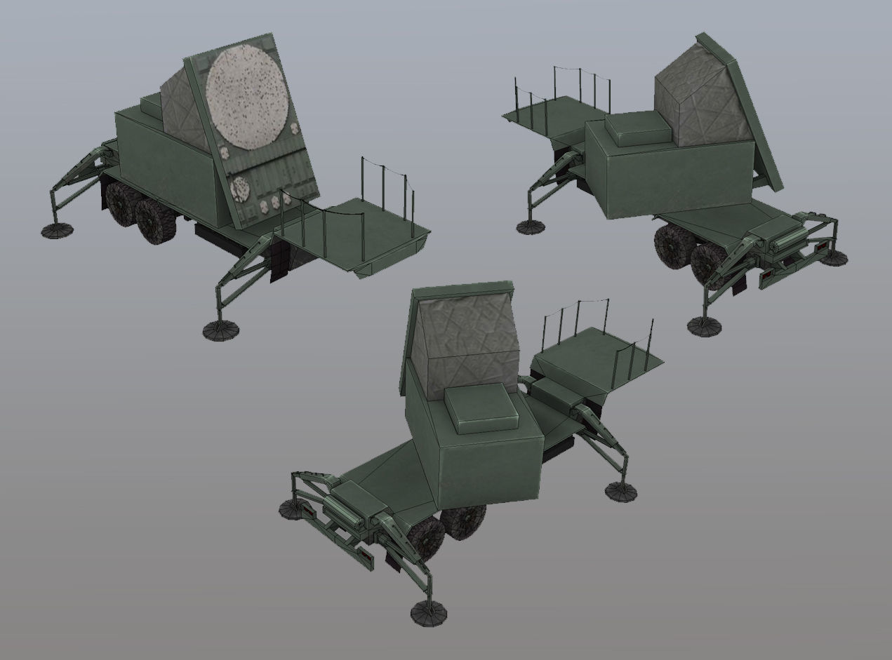 MIM-104 Patriot AN-MSQ-53 Radar Low-poly 3D model_3
