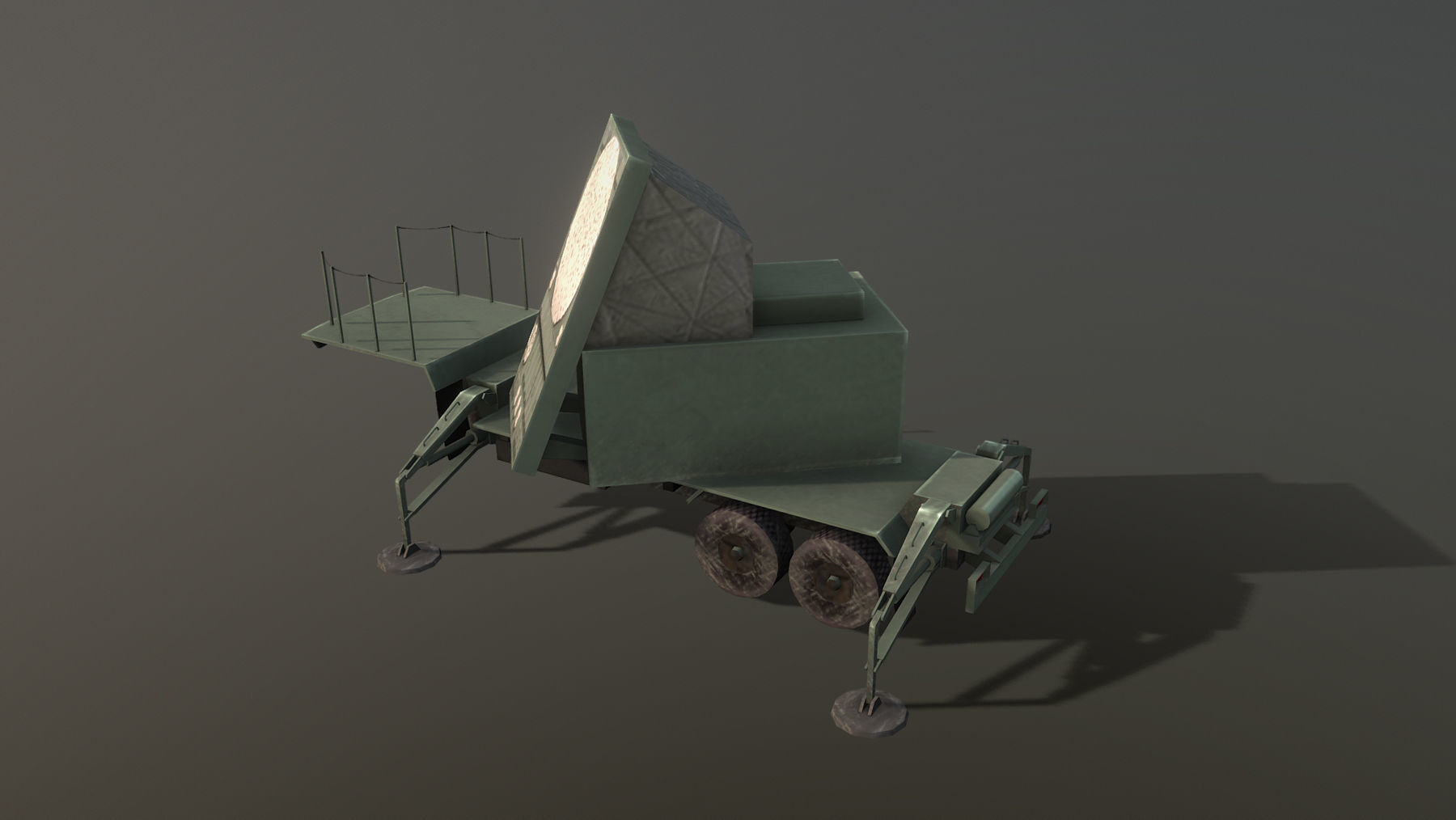 MIM-104 Patriot AN-MSQ-53 Radar Low-poly 3D model_2