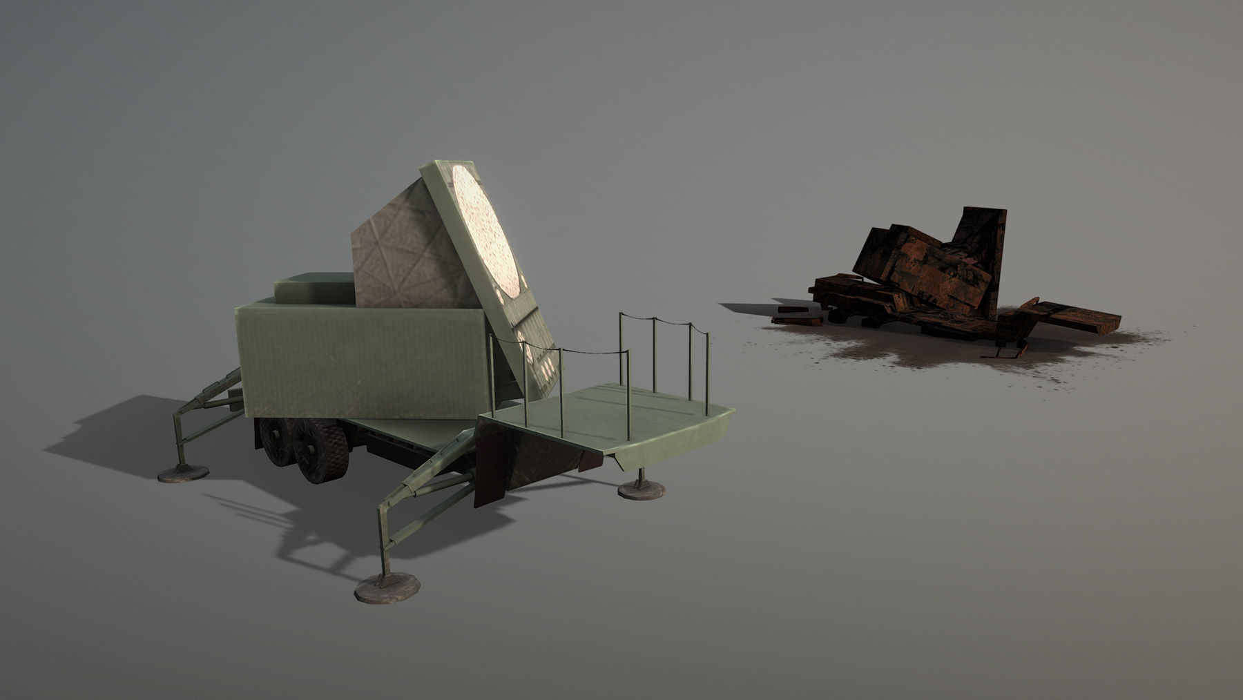 MIM-104 Patriot AN-MSQ-53 Radar Low-poly 3D model_4