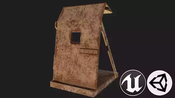 Metal Stand Low-poly 3D model