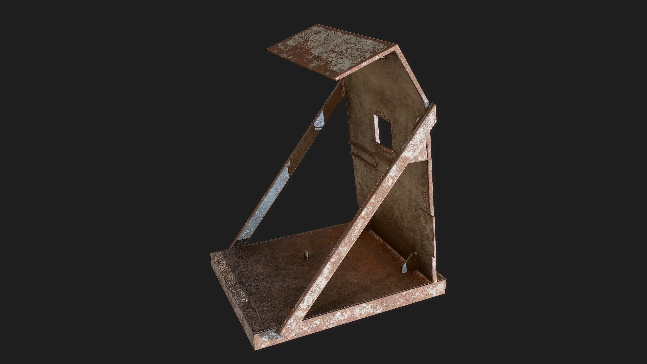 Metal Stand Low-poly 3D model_2
