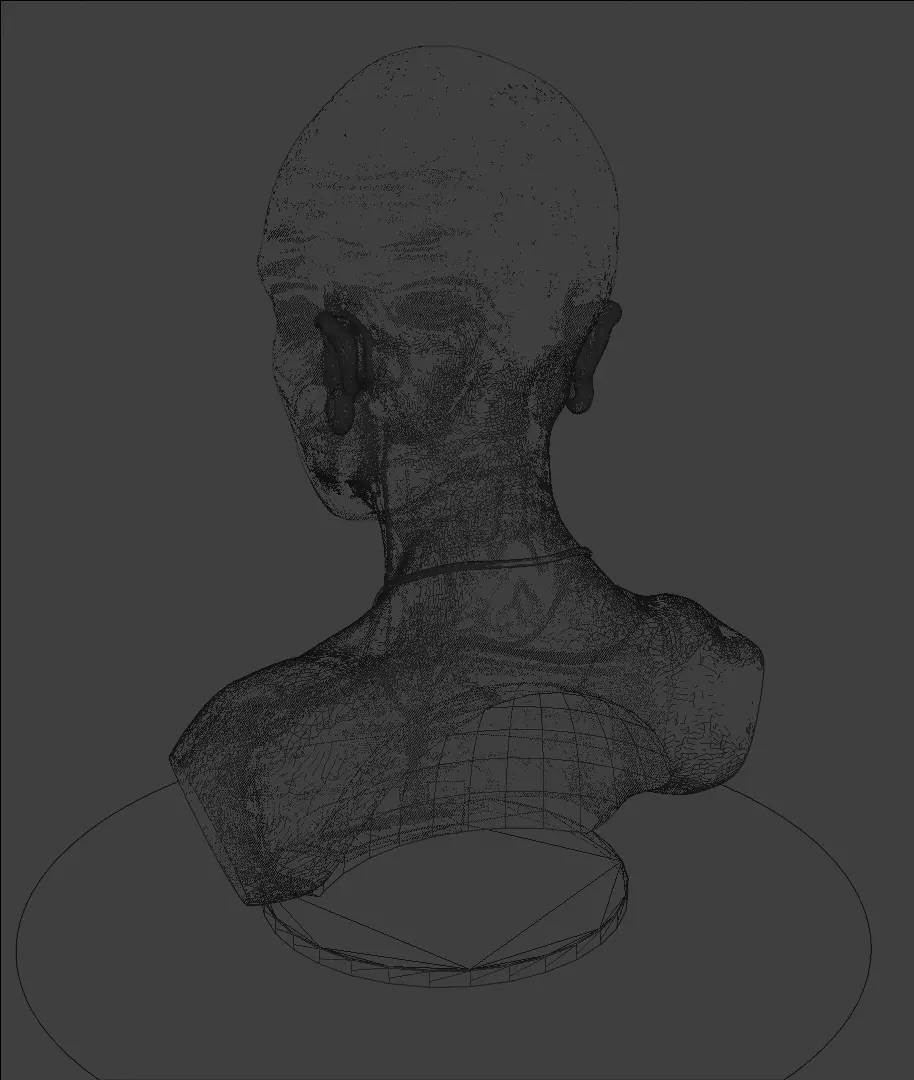 Head sculpture 01 Free 3D model_0