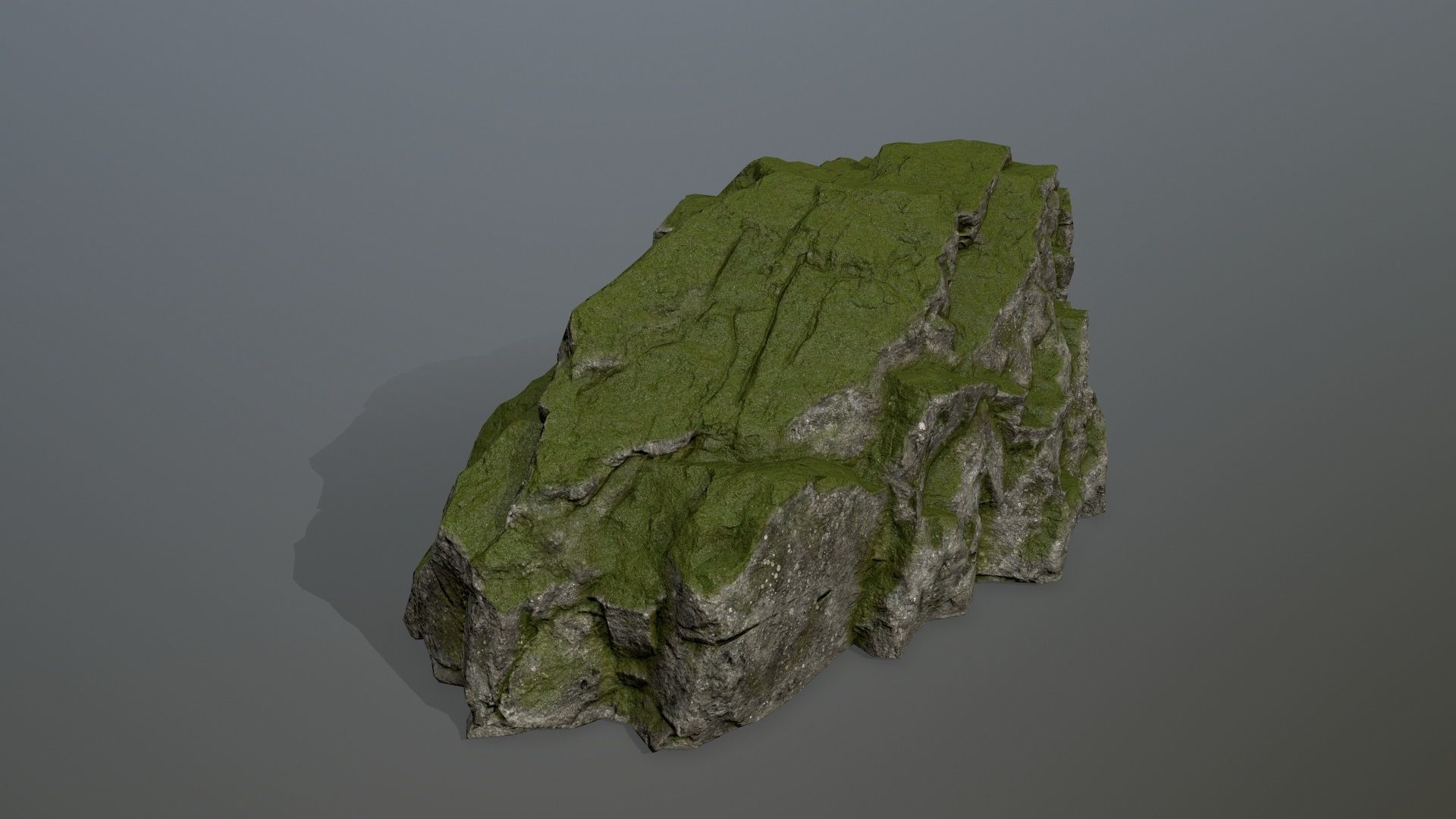 mossy rocks Low-poly 3D model_14