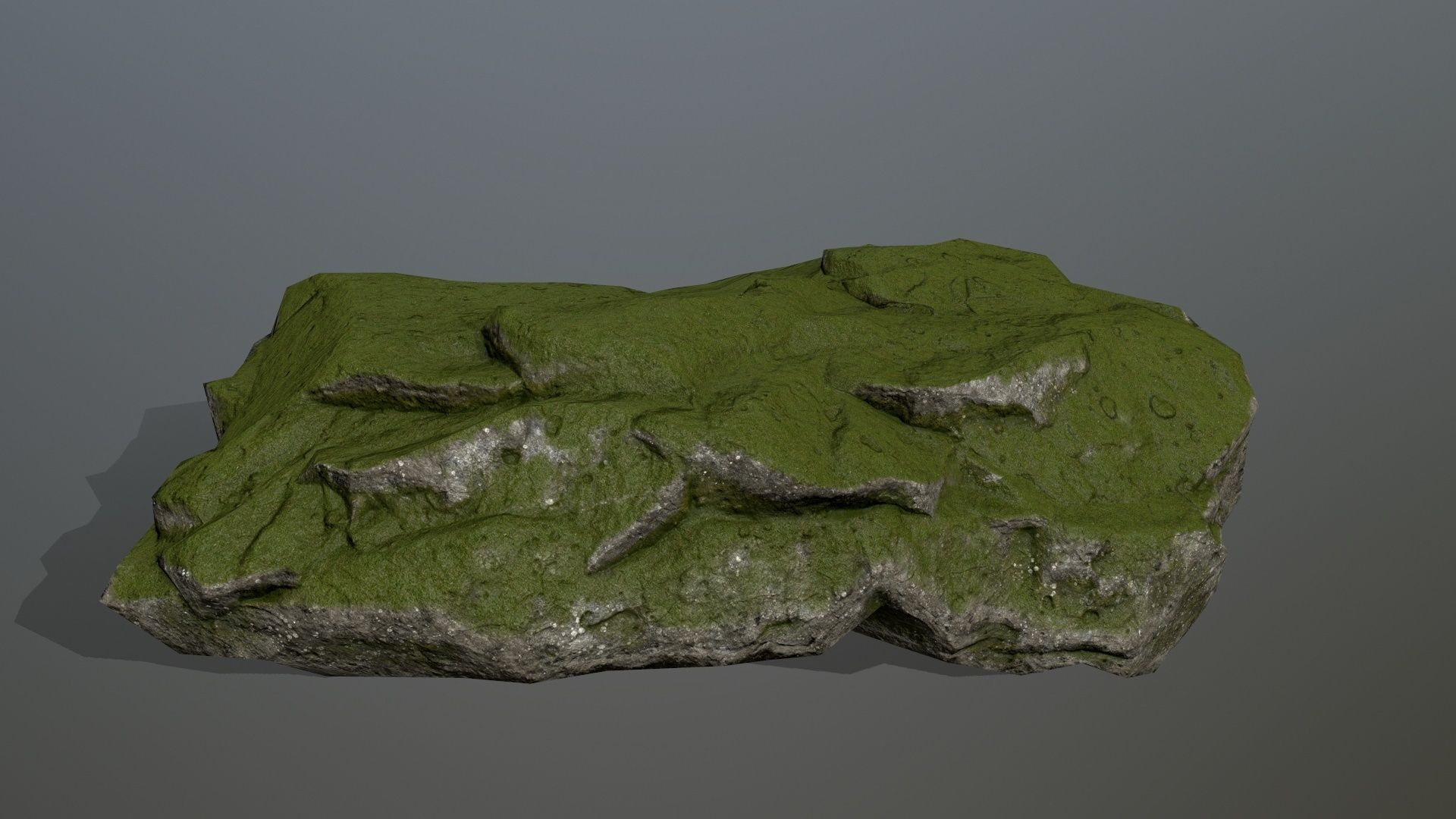mossy rocks Low-poly 3D model_23