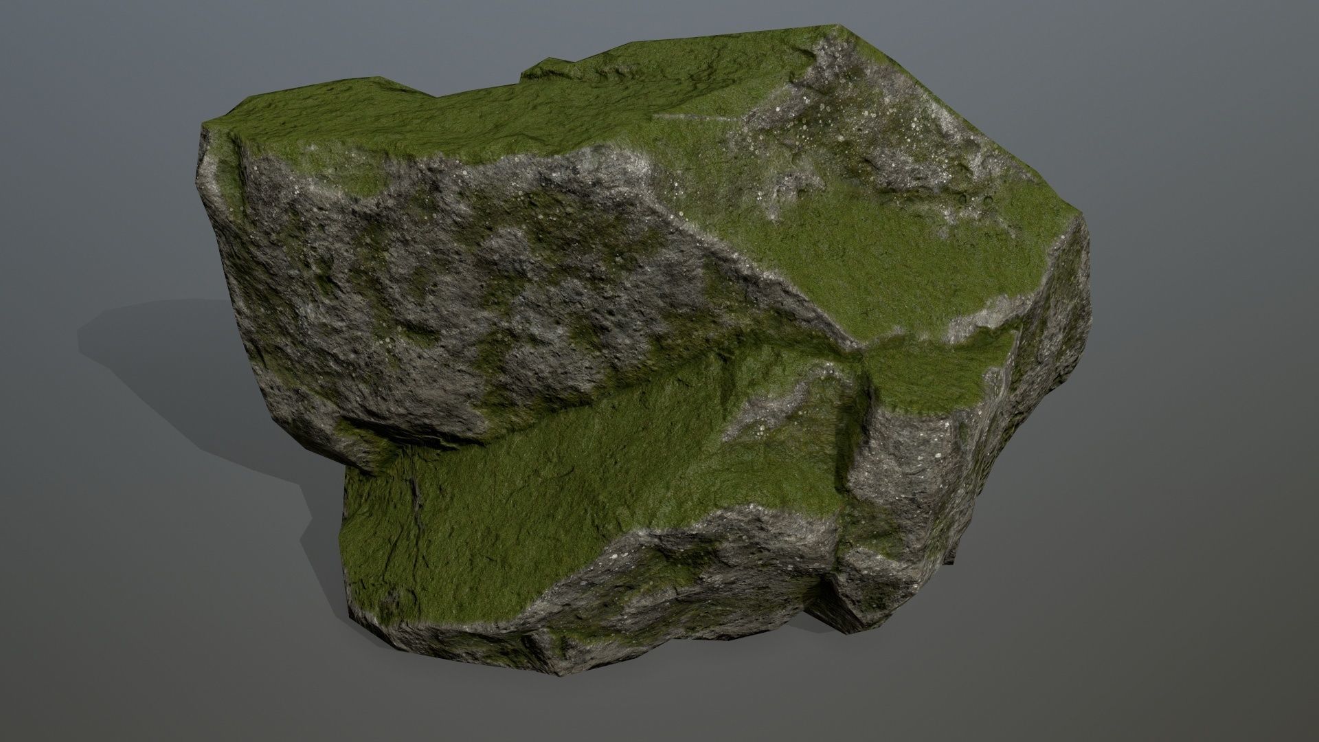 mossy rocks Low-poly 3D model_17